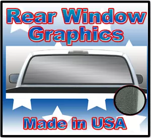 Brushed Metal See Thru Perforated Window Graphic Truck 22" x 65" Decal - Picture 1 of 2