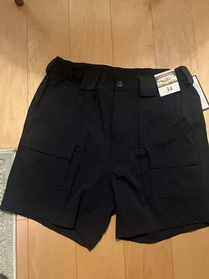 Weekender 风格 M039432 休闲短裤男式 34 海军蓝弹力货物户外旅行 — 第 1/4 张图片