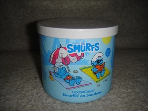 GOOSE CREEK 3-WICK CANDLE W/LID "THE SMURFS-SMURFIN' ON SUNSHINE" SMELLS AMAZING - Picture 1 of 2