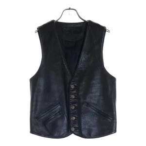 CHROME HEARTS 5BTN VEST 5 Button Leather Used e21534bf74c8f79c500f46d2258eda15 - Picture 1 of 8