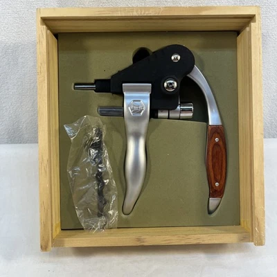 Laguiole Lujo Palanca Abridor de Botellas de Vino Madera Sangre Mango Caja Set  Foto 1 de 4