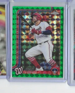2025 Topps Chrome Juan Yepez Green Geometric Refractor /99 Nationals - Picture 1 of 2