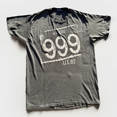Vintage 80s 999 Nine t-shirt punk rock tee Faded Concert Band Single Stitch Rare - Image 1 of 4