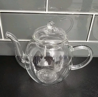 Creano Clear Glass Teapot | Heat-Resistant Borosilicate Tea Pot w/ Lid. 500ml - Image 1 of 3