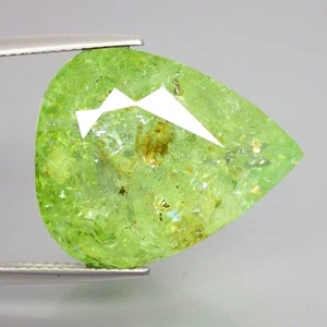 26.69 Ct Splendid (21 x 17) 100% Natural Copper Bearing Pear Paraiba Tourmaline - Bild 1 von 7