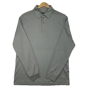 Callaway Long Sleeve Polo Shirt Small Men's Striped Stretch Golf Performance - Picture 1 of 9