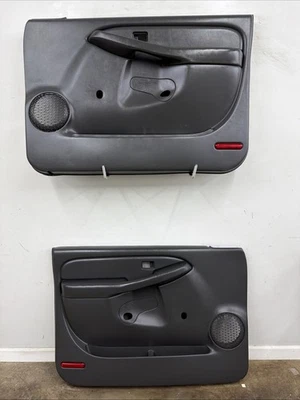 99-06 Chevrolet Silverado GMC Sierra Pair Of Door Panels OEM Manual Dark Pewter - Image 1 of 4