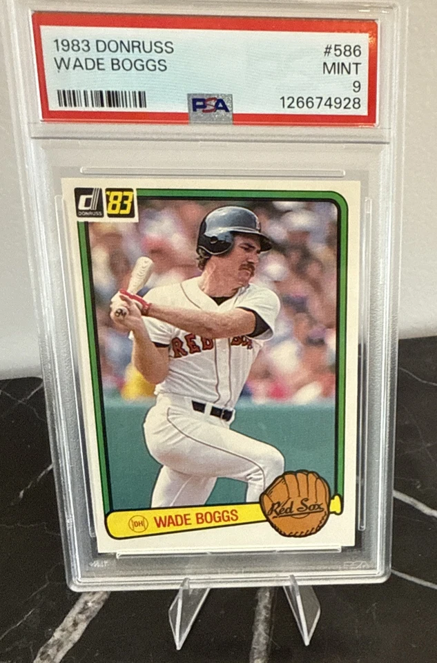 1983 Donruss #586 Wade Boggs Red Sox PSA 9  (VG200) - Image 1 of 2