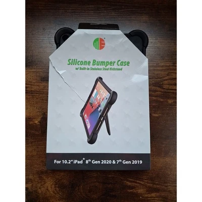 Silicone Bumper Case W/ Stainless Steel Kickstand For 10.2" iPad 7th And 8th Gen - Image 1 of 4