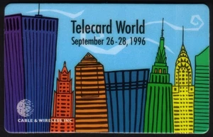 5m TeleCard World 09/96 (Artistic New York City Skyline) Phone Card - Picture 1 of 1