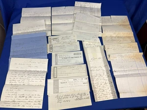 31 Pcs WEBSTER TREAT 1864-1874 Archive Bangor, ME - Lumber Shipping, Schooner - Picture 1 of 21