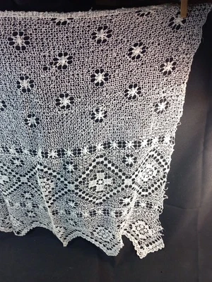 Nappe Autel Prêtre Linge Liturgique Religion Catholique Broderie Crochet Etoiles - Photo 1/4