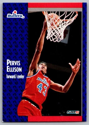 1991-92 Fleer Pervis Ellison Washington Bullets #205 - Image 1 of 2
