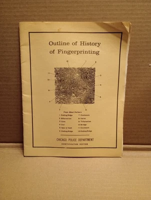 Vintage Chicago Police Fingerprinting Manual Study Guide - Image 1 of 4