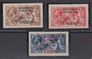 Morocco Agencies 1907 SG 121-123 MLH VF / CAT VALUE $160 - Picture 1 of 1
