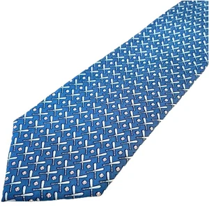 Vineyard Vines blaue handverlesene Baseball-Seidenkrawatte Shep und Ian Marthas Vineyard - Bild 1 von 9