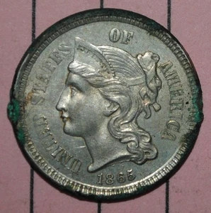 1865  Nickel Three Cent {{{{4917 - Picture 1 of 3