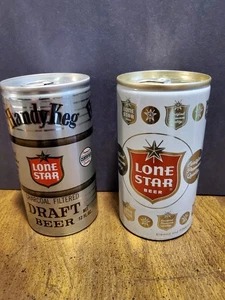 Vintage 1970's Lone Star 12oz Aluminum Beer Can Lot 1 - HANDY KEG Texas - Picture 1 of 8
