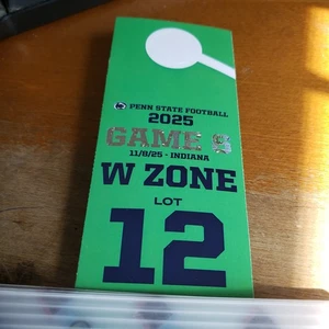 ************ Penn State vs Indiana Parking Pass Lot 12 11/8 - Picture 1 of 1