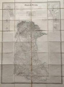 PALENCIA. Francisco Coello. Mapa grabado original. Madrid 1852 - Picture 1 of 2