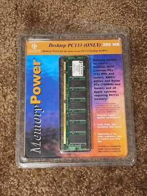 Centon 256MB 32Mx64 PC133 Dimm SDRAM 33MHz Memory Card 256MPC133 - Image 1 of 2