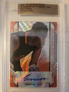 2021/22 Leaf Metal EMMANUEL AKOT orange wave proof 1/1 rookie auto-Memphis - Picture 1 of 1