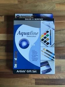 Daler-Rowney Aquafine Acuarela Set de Regalo Juego de Pintura de Viaje Pinceles Almohadilla - Imagen 1 de 3
