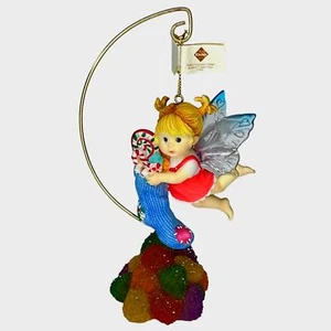 My Little Kitchen Fairies SWEET STOCKING FAIRIE Ornament Gumdrops Stand Figurine - Picture 1 of 9