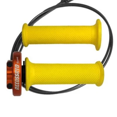 Recessato orange quick throttle control grips gold Kawasaki Ninja 400 2018-2019 - Image 1 of 4