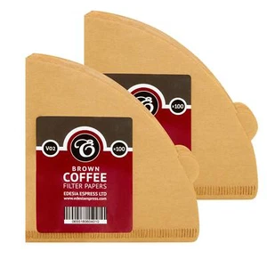 200 size V02 brown coffee filter papers, V shaped, compatible with Hario 02 - Picture 1 of 3