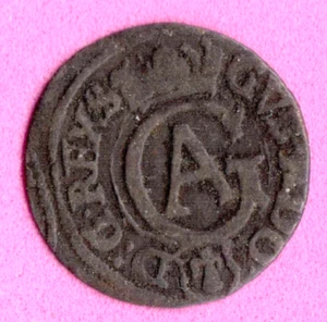 Elbing Schilling 1633 Gustav II Adolf Polen Deutschland Schweden RAR 3750 - Bild 1 von 2