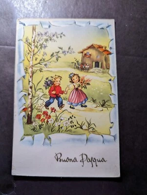 Cubierta de postal de Libia 1953 Bianchi a Boltate Milán Italia Foto 1 de 2