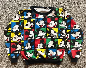 Vintage Walt Disney Productions Mickey Mouse Sweatshirt Kids L 14-16 - Picture 1 of 3