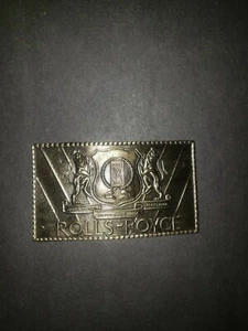 Vintage 1980s Rolls-Royce Belt Buckle by Lewis Buckles Chicago, Car Collector - Picture 1 of 4