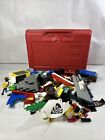 Vintage LEGOS with a small red LEGO storage case. 1982