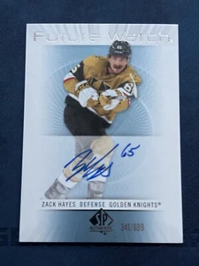 2022-23 Upper Deck SP Authentic Zack Hayes Future Watch Autogramm 341/699 - Bild 1 von 2