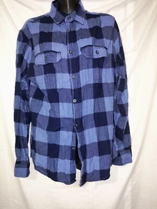 Camisa George Mediana Manga Larga Cuello Azul Abotonado Mezcla Algodón - Imagen 1 de 3