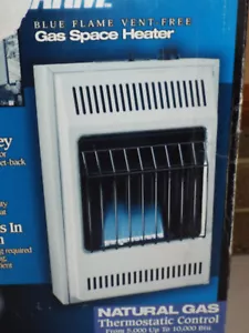 Glo-Warm Blue Flame Vent-Free Heater Natural Gas 5,000 - 10,000 BTU to 300 SQFT - Picture 1 of 12