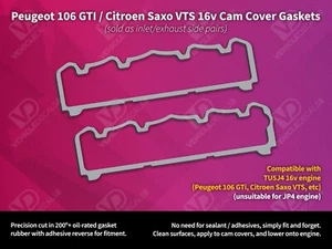 TU5J4 CAM COVER ROCKER GASKET PAIR (PEUGEOT 106 GTI CITROEN SAXO VTS) 16V - Picture 1 of 1