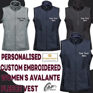 Personalised Custom Embroidered  STORMTECH Women’s Avalante Fleece bodywarmer - Picture 1 of 9
