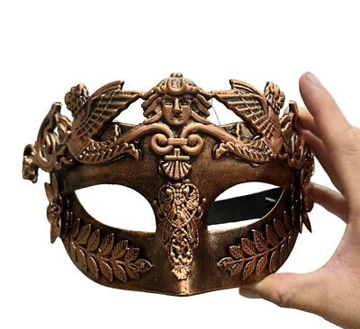 BEYOND Venetian Greek Roman Warrior Egyptian Style MEN masquerade mask (BRONZE) - Image 1 of 4