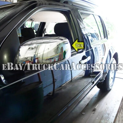 Cubierta de espejo cromada Pathfinder Xterra 2 para Nissan 2005-2016 Frontier +05-2012 Foto 1 de 3