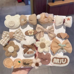 9 Pack Children's Plush Hair Clip Little Girl Hair Card Girls' Hair Accessories - Picture 1 of 21