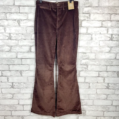 Pantalón MADEWELL NUEVO CON ETIQUETAS The Tall Perfect Vintage Acampanado Café Oscuro Pana 30T NO866 Foto 1 de 4