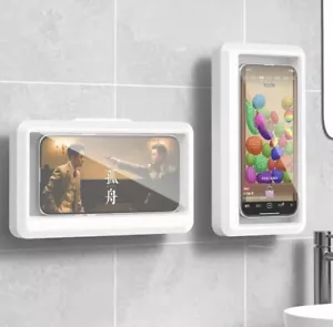 Universal Waterproof Wall Mount Shower Phone Holder Bathroom Storage Case Cover - Picture 1 of 5