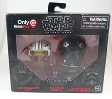 Star Wars Black Series Titanium Series Luke Skywalker Tie Pilot Gamestop Helmets