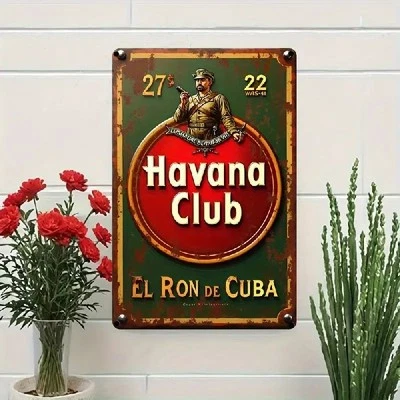 OHNE Blechschild Havana Club Nostalgie Retro Vintage Metallschild TEL2733