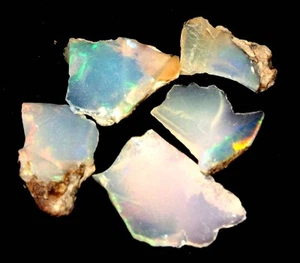 9.15 cts NaturalEthiopian Fire Opal Rough Slice Specimen *orst4 - Picture 1 of 5