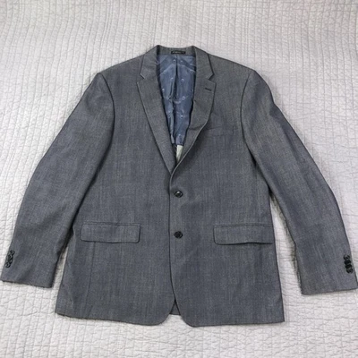 Abrigo deportivo John Varvatos U.S.A. Blazer para hombre 46L azul espiga muesca solapa Foto 1 de 4