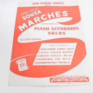 Sousa High School Cadets March Piano Accordion Sheet Music 1946 Chart - Picture 1 of 5